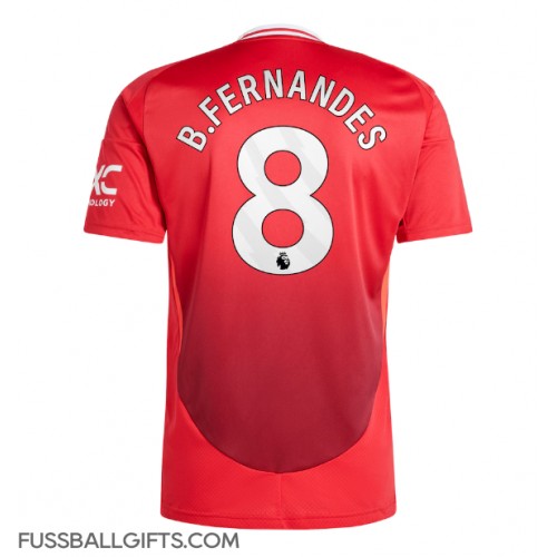 Manchester United Bruno Fernandes #8 Fußballbekleidung Heimtrikot 2024-25 Kurzarm